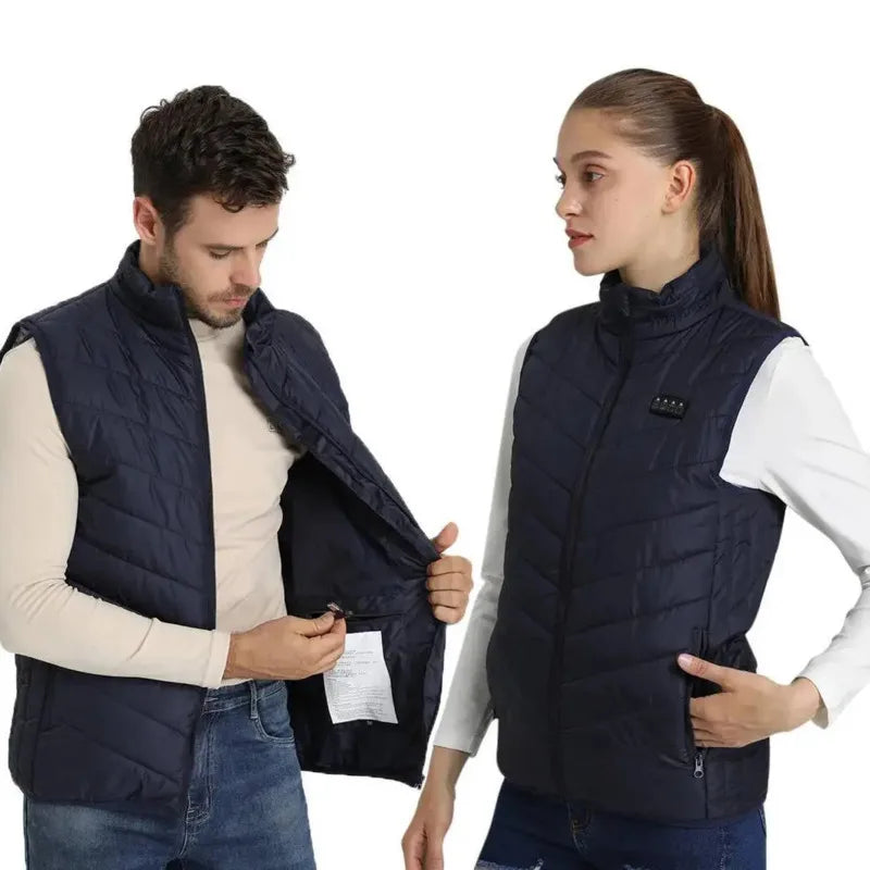 Usb Heated Jacket 17/13/9 Areas Heated Vest Electric Heated Vest Men Women Down Jacket Bodywarmer Heat Vest Veste Chauffante