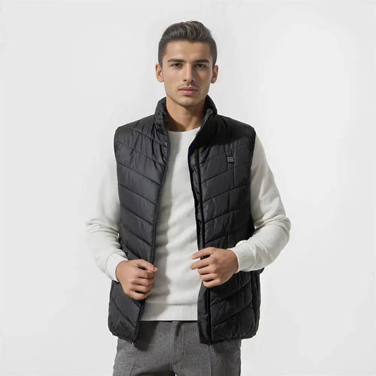 9 Areas Heated Vest Electric Down Jacket Usb Heated Jacket Bodywarmer Winter Heated Vest Sportswear Chauffante Heated Vest Veste