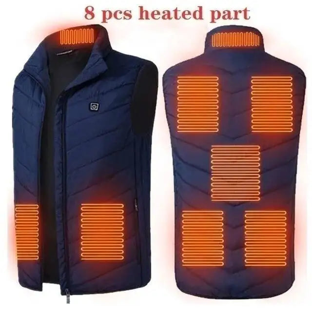 Winter Electric Heated Vest Men Women Heating Vest Thermal Warm Clothes Heated Jacket Veste Chauffante Homme Usb Inner Heat Vest