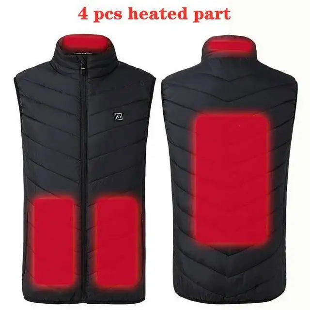 Winter Electric Heated Vest Men Women Heating Vest Thermal Warm Clothes Heated Jacket Veste Chauffante Homme Usb Inner Heat Vest