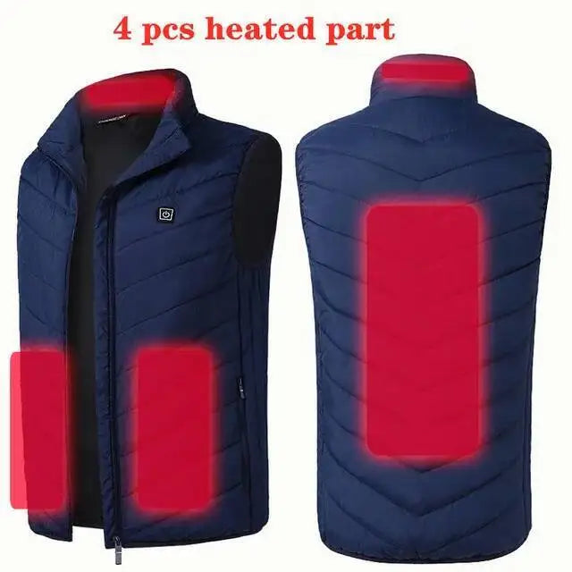 Winter Electric Heated Vest Men Women Heating Vest Thermal Warm Clothes Heated Jacket Veste Chauffante Homme Usb Inner Heat Vest