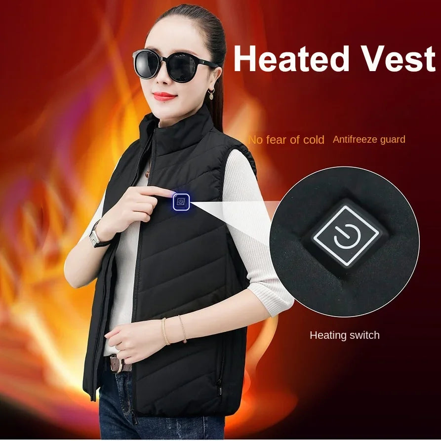 17 Areas Electric Heated Vest Usb  Heating Vest Heated Jacket Men Women Heated Bodywarmer Usb Inner Heat Vest Veste Chauffante