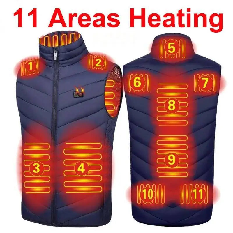 Winter Electric Heated Vest Men Women Heating Vest Thermal Warm Clothes Heated Jacket Veste Chauffante Homme Usb Inner Heat Vest