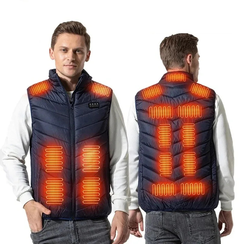 Winter Electric Heated Vest Men Women Heating Vest Thermal Warm Clothes Heated Jacket Veste Chauffante Homme Usb Inner Heat Vest