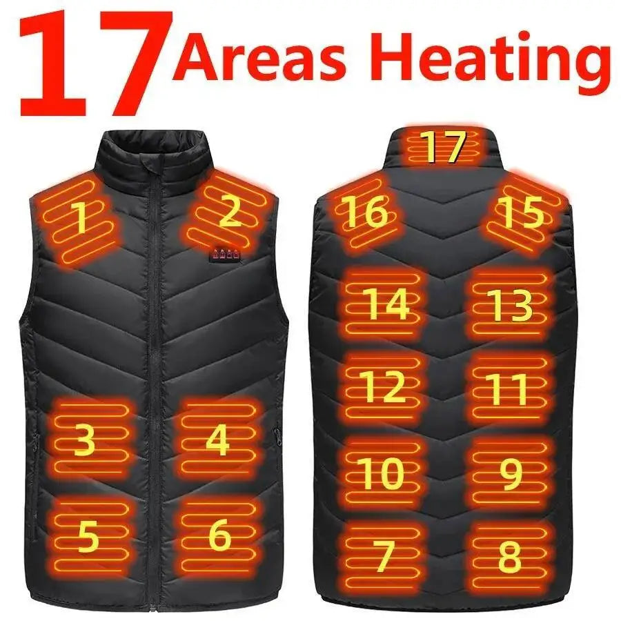 Winter Electric Heated Vest Men Women Heating Vest Thermal Warm Clothes Heated Jacket Veste Chauffante Homme Usb Inner Heat Vest