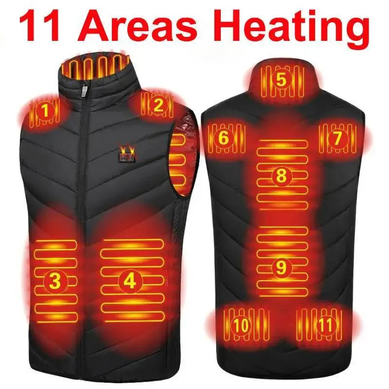 Winter Electric Heated Vest Men Women Heating Vest Thermal Warm Clothes Heated Jacket Veste Chauffante Homme Usb Inner Heat Vest
