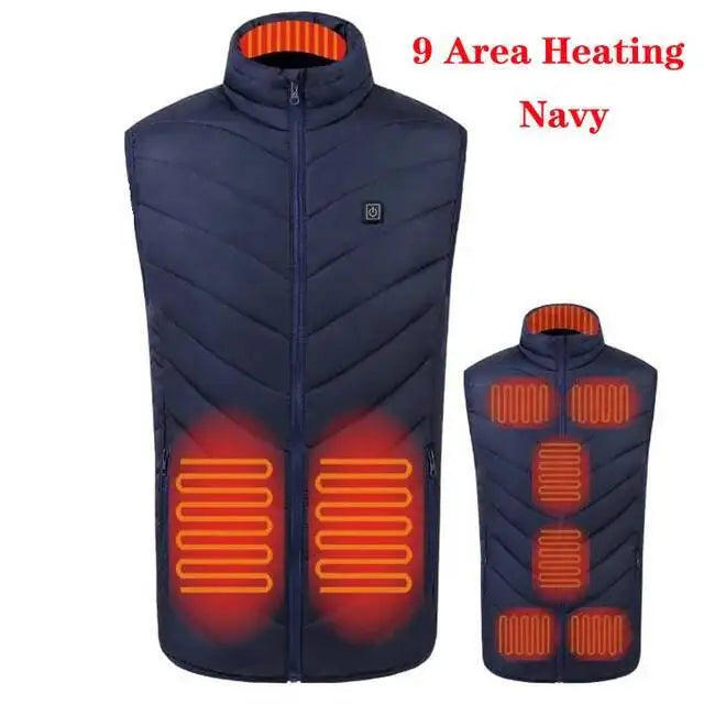 Winter Electric Heated Vest Men Women Heating Vest Thermal Warm Clothes Heated Jacket Veste Chauffante Homme Usb Inner Heat Vest